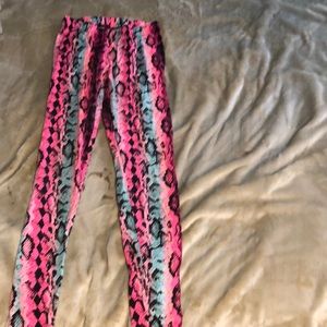 Pink and mint legging, skinny kids
